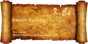 Kmeth Csilla névjegykártya